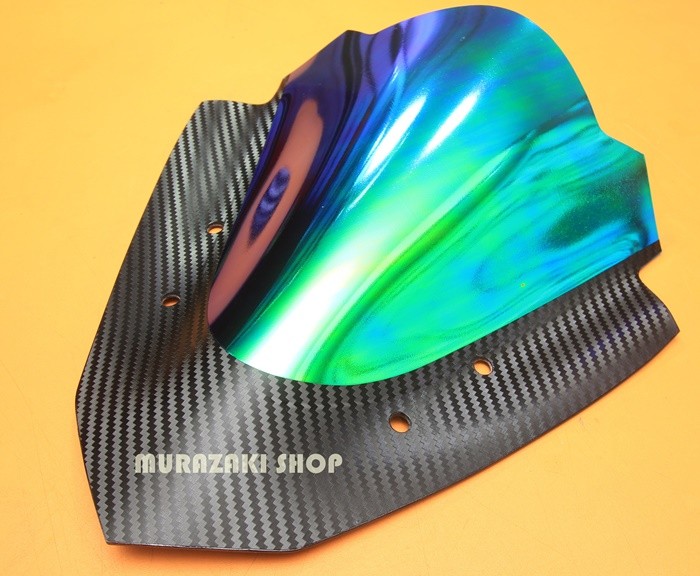 Windshield Yamaha Aerox rainbow Kevlar pattern. 