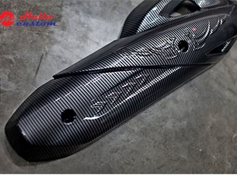 CARBON st  GUARD COVER EXHAUSE  HONDA PCX 2018 2019 