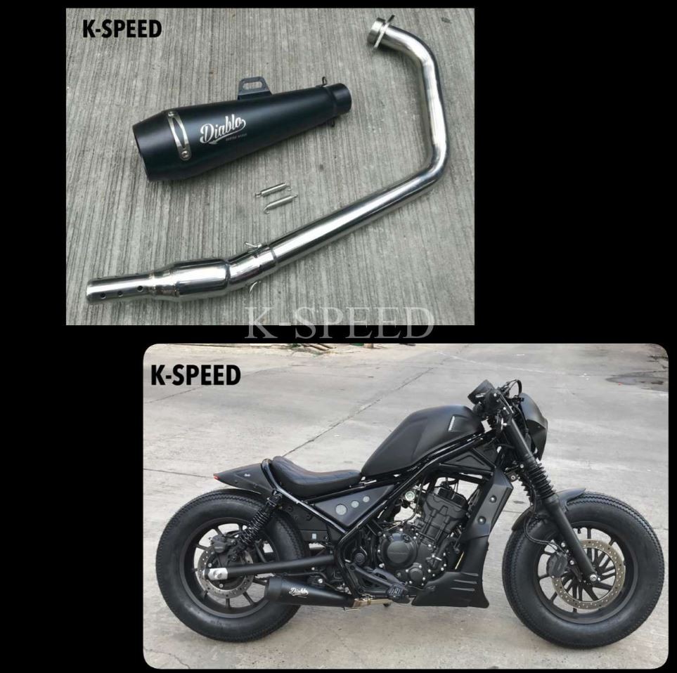 exhaust pipe Full System Diablo Dark Thunder For Rebel300 