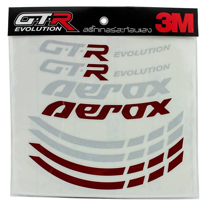Wheel Rim sticker for GTR 14 inch AEROX155. -RED