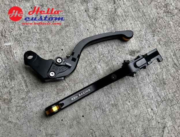 ADJUSTABLE FOLDING EXTENDABLE BRAKE CLUTCH LEVER GOLD RZM Racing SPS. Rebel300&500