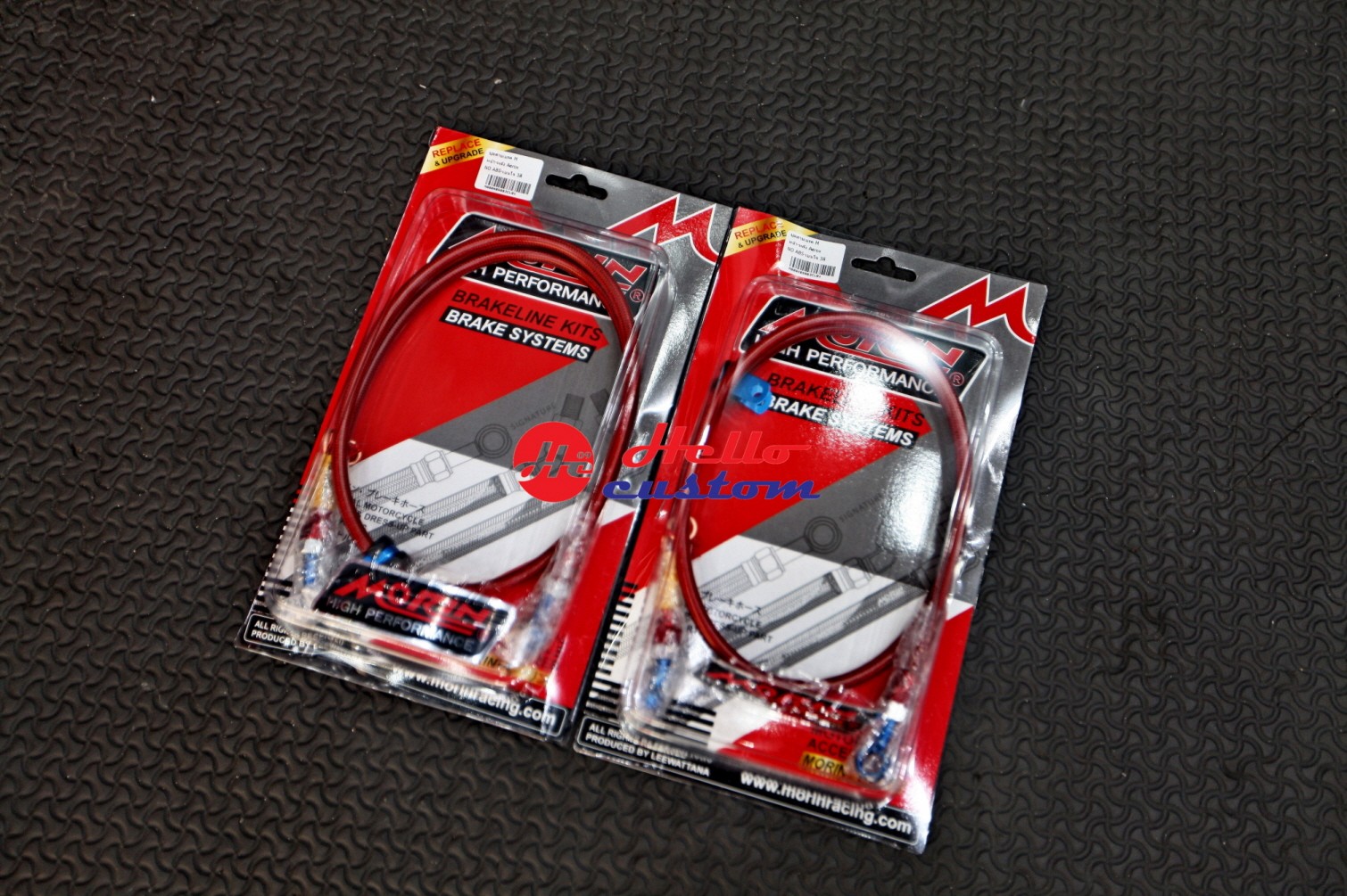 Morin’s brake cable with triple colors banjo bolt *NO ABS For Yamaha Aerox155 - New Aerox2021-RED