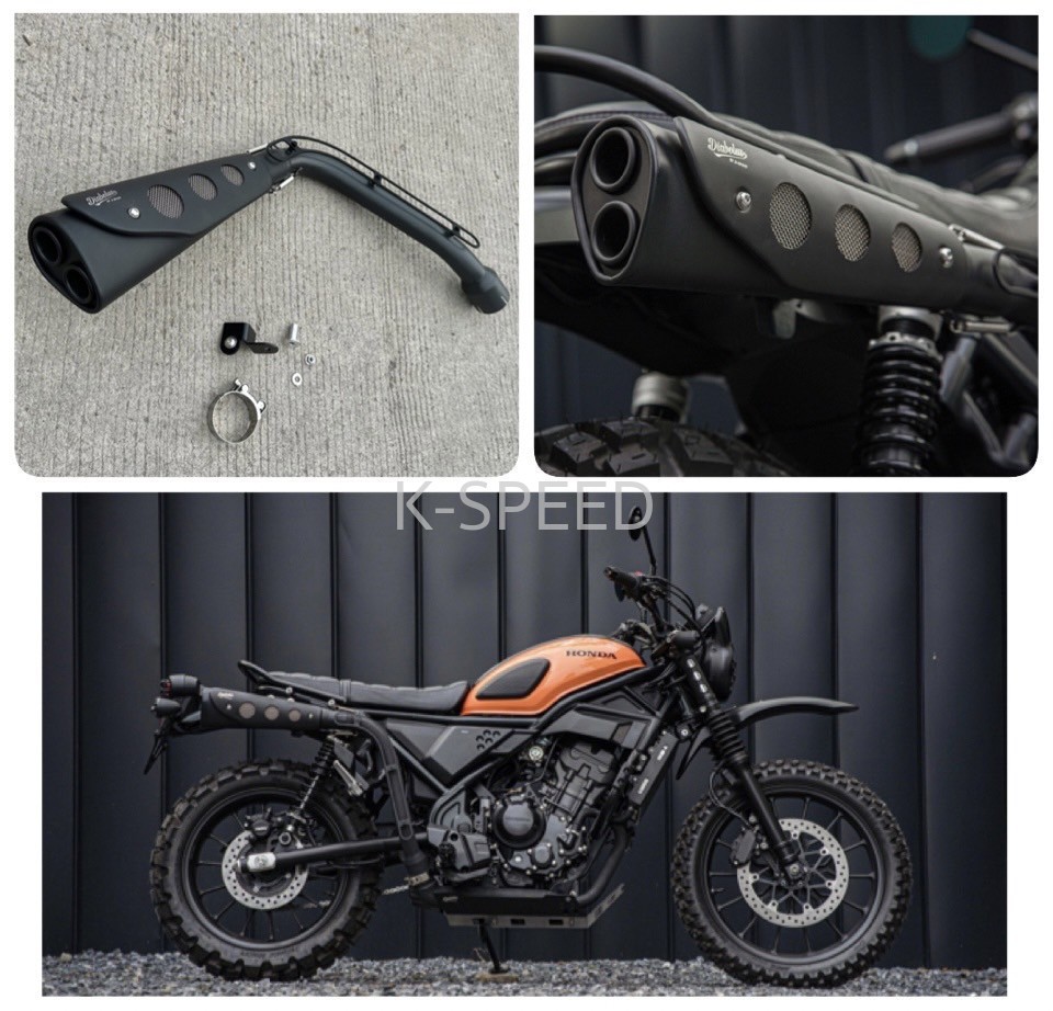 Diabolus Retro Scrambler Slip on exhaust for Honda CL300 & 500