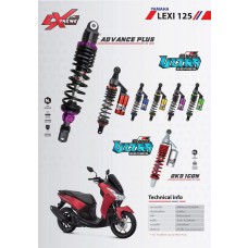 Rear Shock Absorber Extreme Series OKD ADVANCE PLUS For Yamaha Lexi