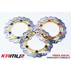 Front Disk Brake KAMUI 256mm. POWER Slot V.1 For Forza300 350 ADV350