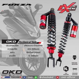 Honda Forza 350, An adjustable front spring kit and great looking, fully  adjustable twin rear shocks designed with Öhlins advanced suspension  technology, now provide even, By Öhlins Indonesia