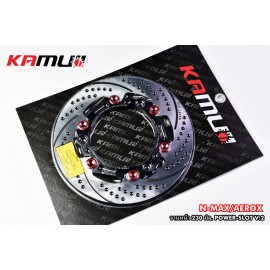 Front Disk Brake 230mm. V.2 KAMUI For Yamaha Nmax/Aerox  (Black)