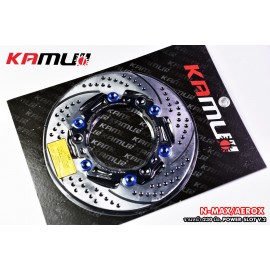 Front Disk Brake 230mm. V.2 KAMUI For Yamaha Nmax/Aerox  (Black)-BLUE