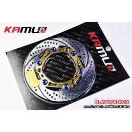 Front Disk Brake 230mm. V.2 KAMUI For Yamaha Nmax/Aerox  (Gold)-BLUE