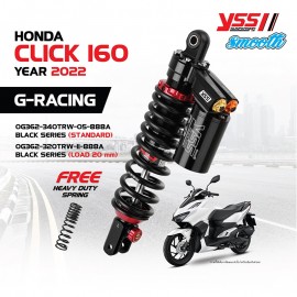 Rear Shock Absorber YSS G-RACING Smooth ( Standard ) For HONDA CLICK 160  2022