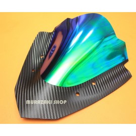 Windshield Yamaha Aerox rainbow Kevlar pattern.