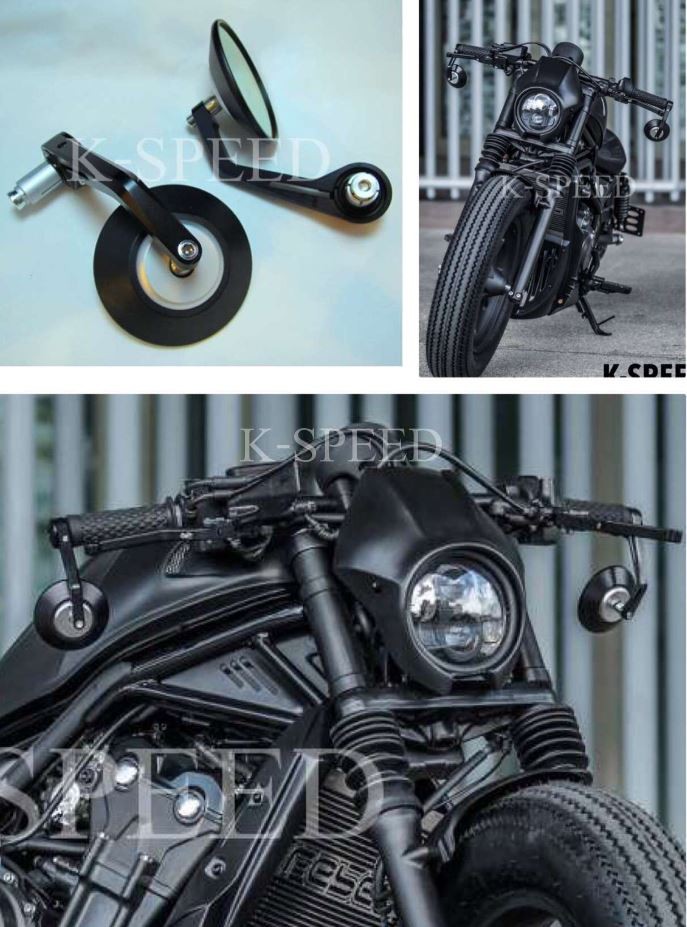 Hand mirror CNC honda rebel 