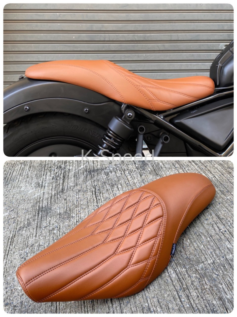 Diablo seat cushions Long version with mixed styles Brown Color For Rebel300 & 500