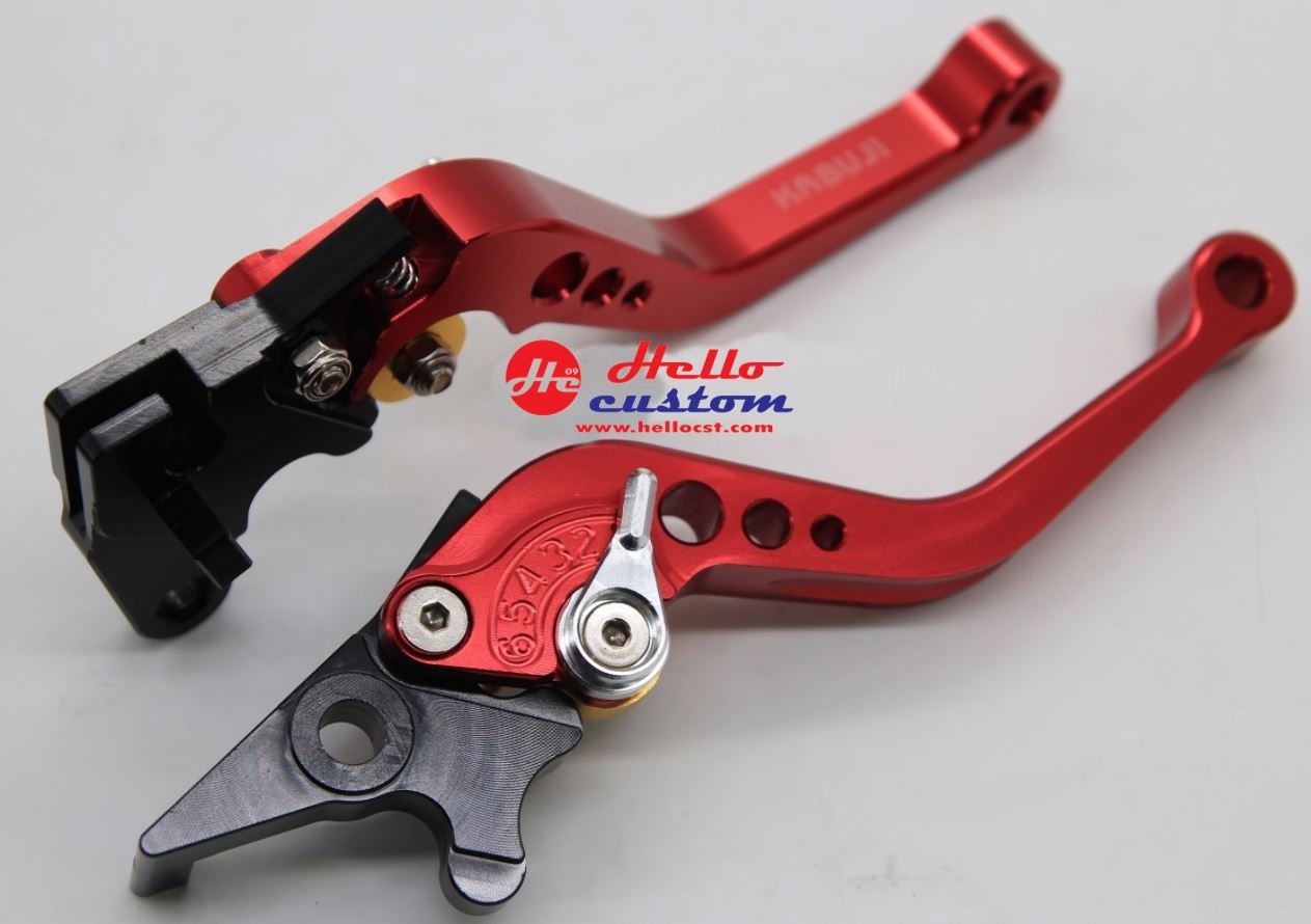 BRAKE-CLUTCH<ADJUSTER 6 LEVELS> CNC KABUJI  for YAMAHA AEROX RED