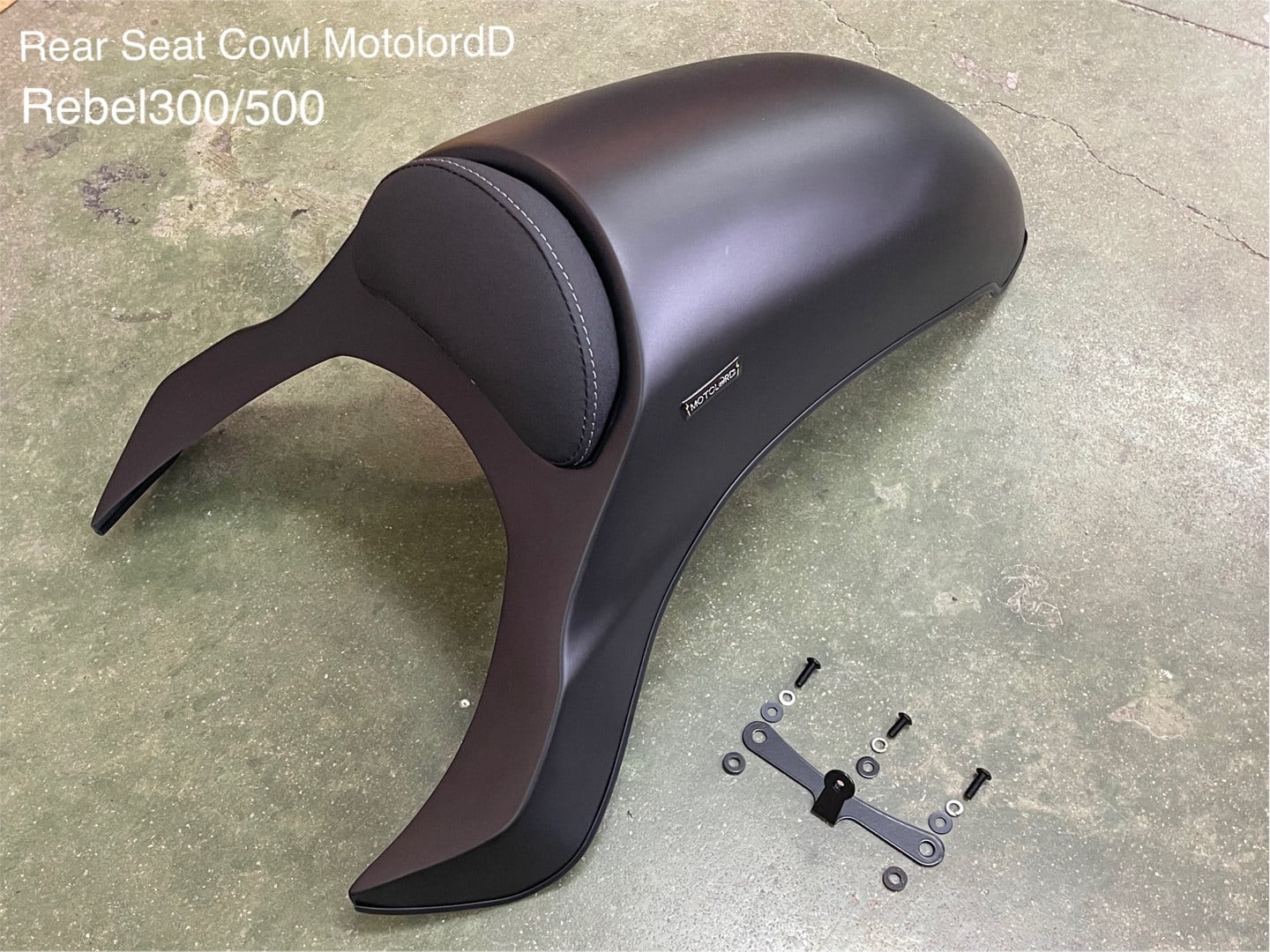 Rear Seat Cowl MotolordD For Honda Rebel 300 500 ( Black Color )