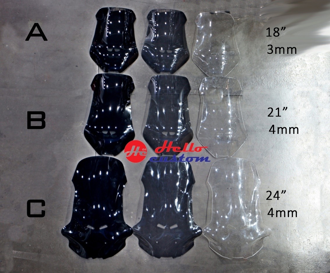 Wind Shield HC Type C   24"  4mm. For Honda ADV350