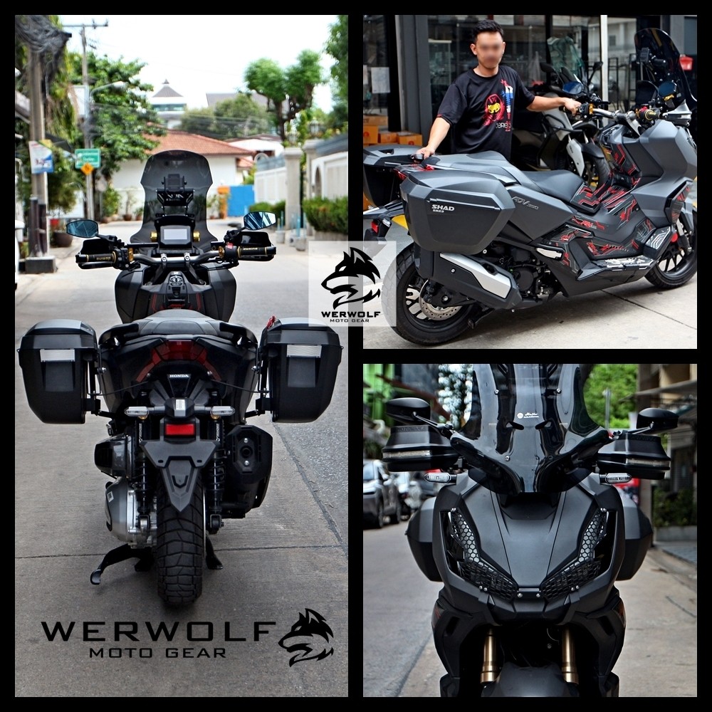 Side Rack + Side Box SHAD 23 (L+R) -- SHAD 35 Aluminium (L+R) For Honda ADV350 