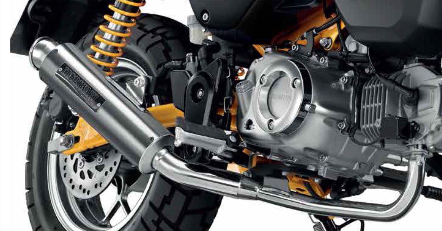 MORIWAKI HONDA MONKEY ZERO TYPE EXHAUST - BLACK CHROME 