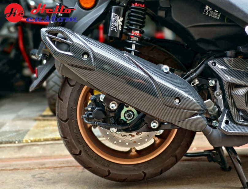 Exhaust Cover Carbon ST For Yamaha Nmax155 2025 Turbo Techmax