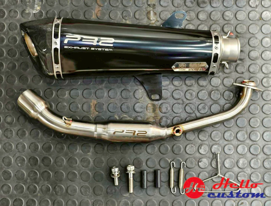 PR2 Shorty Black Exhaust for Yamaha NMAX155 2021– On