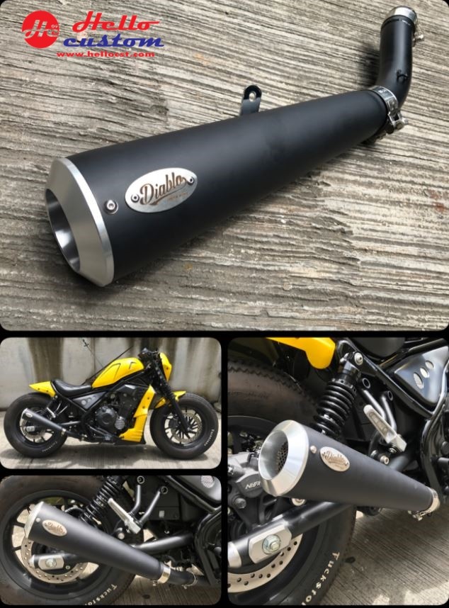  Diablo Custom Works "OS" Slip on for Honda Rebel 500