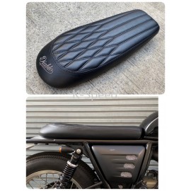 Diablo "Mixed pattern" Short Seat (Special embroidery) Slim version for ROYAL ENFIELD 650 GT650 & Interceptor 650