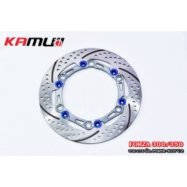 Front Disk Brake Kamui 256mm. POWER Slot V.2 For Forza300 350 ADV350 (Silver)