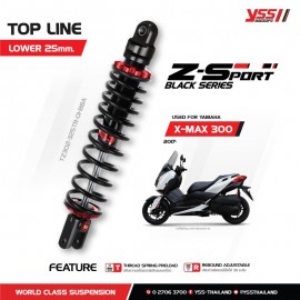 Rear Shock Absorber YSS Z-Sport (Black Series) Load 25mm.  For Yamaha Xmax300  17'-23'