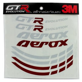 GTR WHEEL RIM STICKER for AEROX-RED