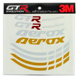 GTR WHEEL RIM STICKER for AEROX-YELLOW