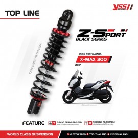 Rear Shock Absorber YSS Z-Sport (Black Series) Standard For Yamaha Xmax300  17'-23'