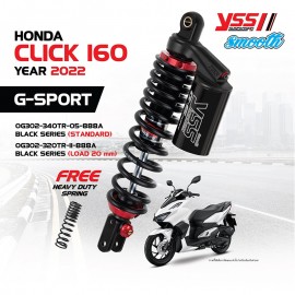 Rear Shock Absorber YSS G-SPORT Smooth ( Load 20mm. ) For HONDA CLICK160